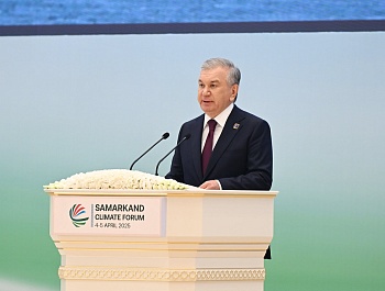 Суханронӣ дар ифтитоҳи Ҳамоиши сатҳи баланд «Осиёи Марказӣ дар баробари мушкилоти глобалии иқлим: муттаҳидшавӣ барои шукуфоии умумӣ»